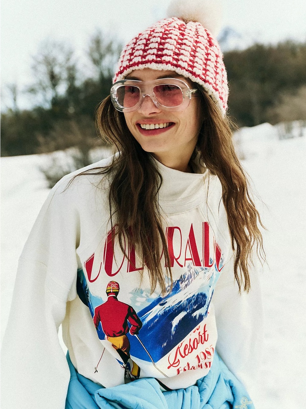 Anthropologie Daily Practice Base Plate Colorado Ski Mock Neck Sweatshirt - Picture 5 of 8
